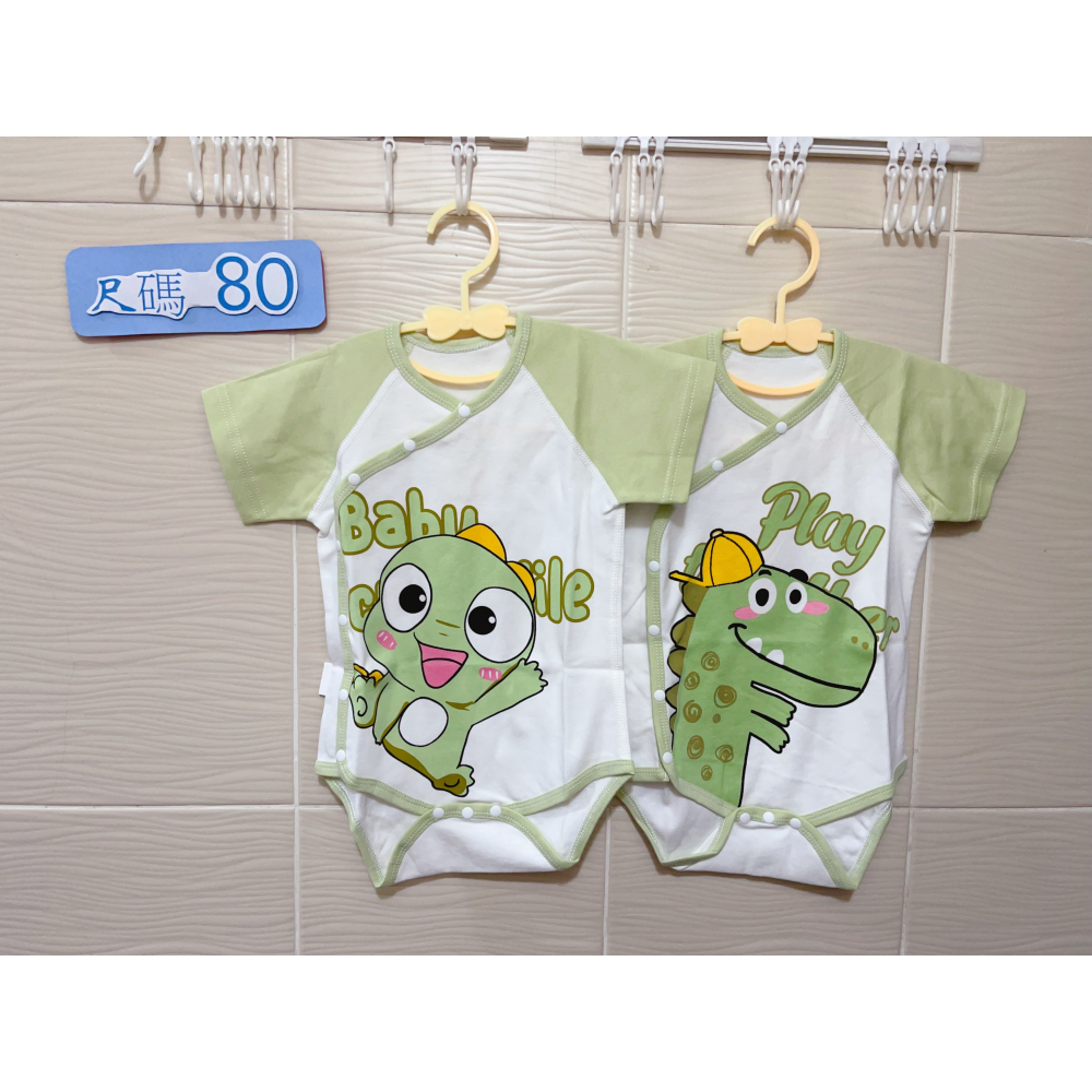 新生兒👶嬰幼兒 男女寶寶短袖 前扣式 包屁衣-細節圖2