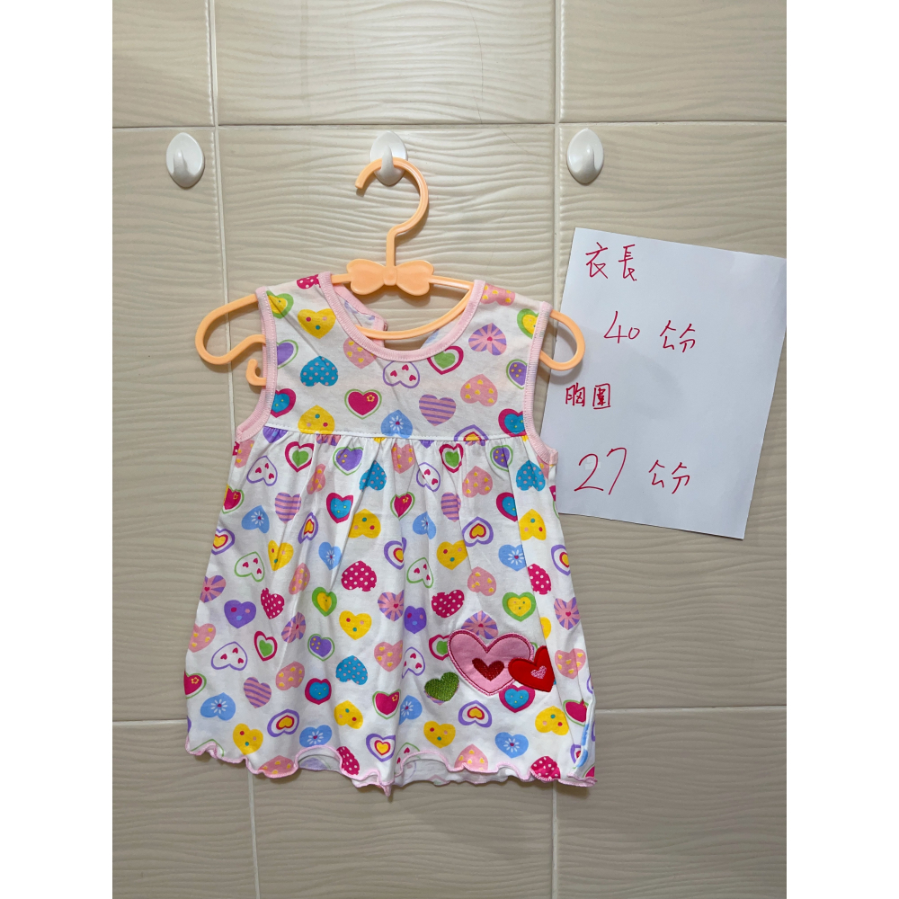 女寶純棉小洋裝1-2歲女寶連身裙 公主裙 背心洋裝  ( 可當洋裝也可以當上衣 )-細節圖2
