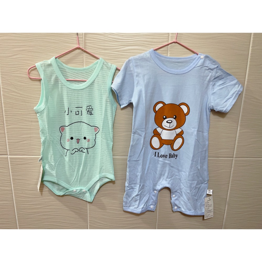 新生兒👶嬰幼兒 男女寶寶短袖 爬服 包屁衣-細節圖2