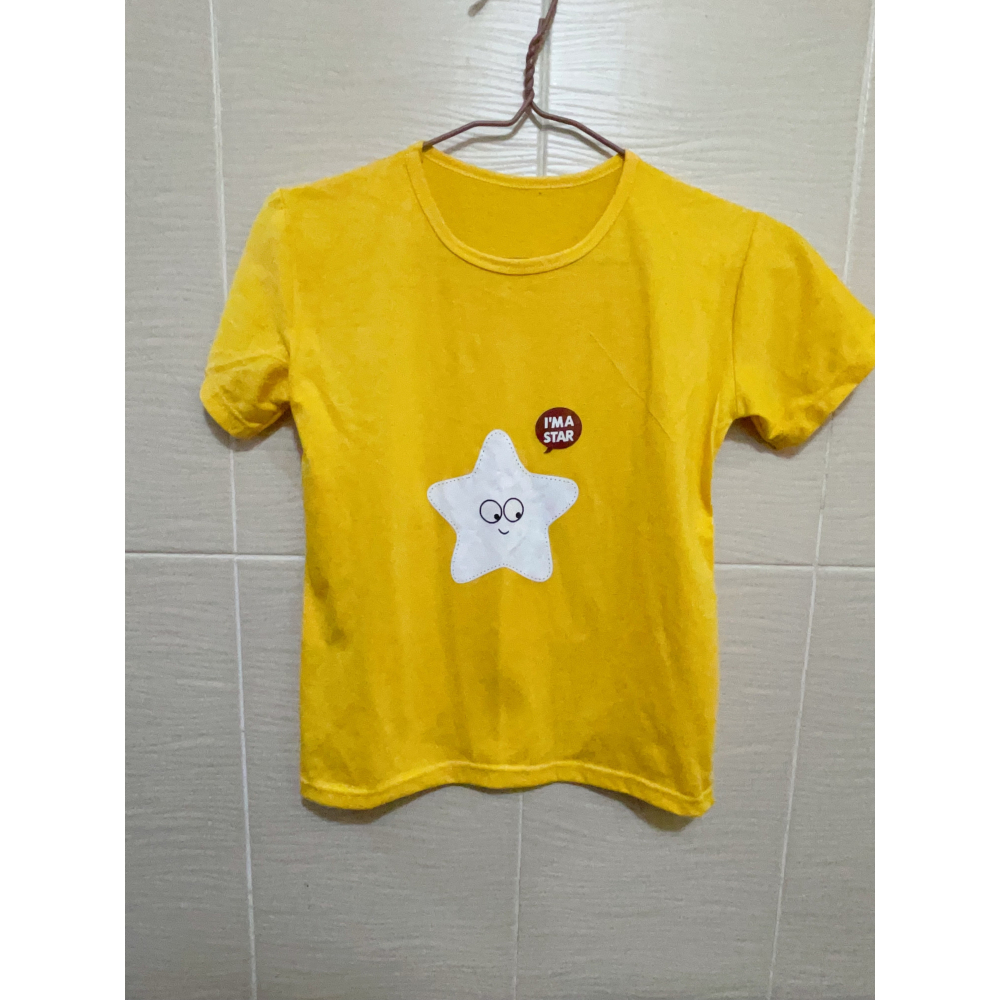 男女兒童 可愛星星短袖上衣  ( 98成新 ) 〝 建議身高約130 穿 〞-細節圖3