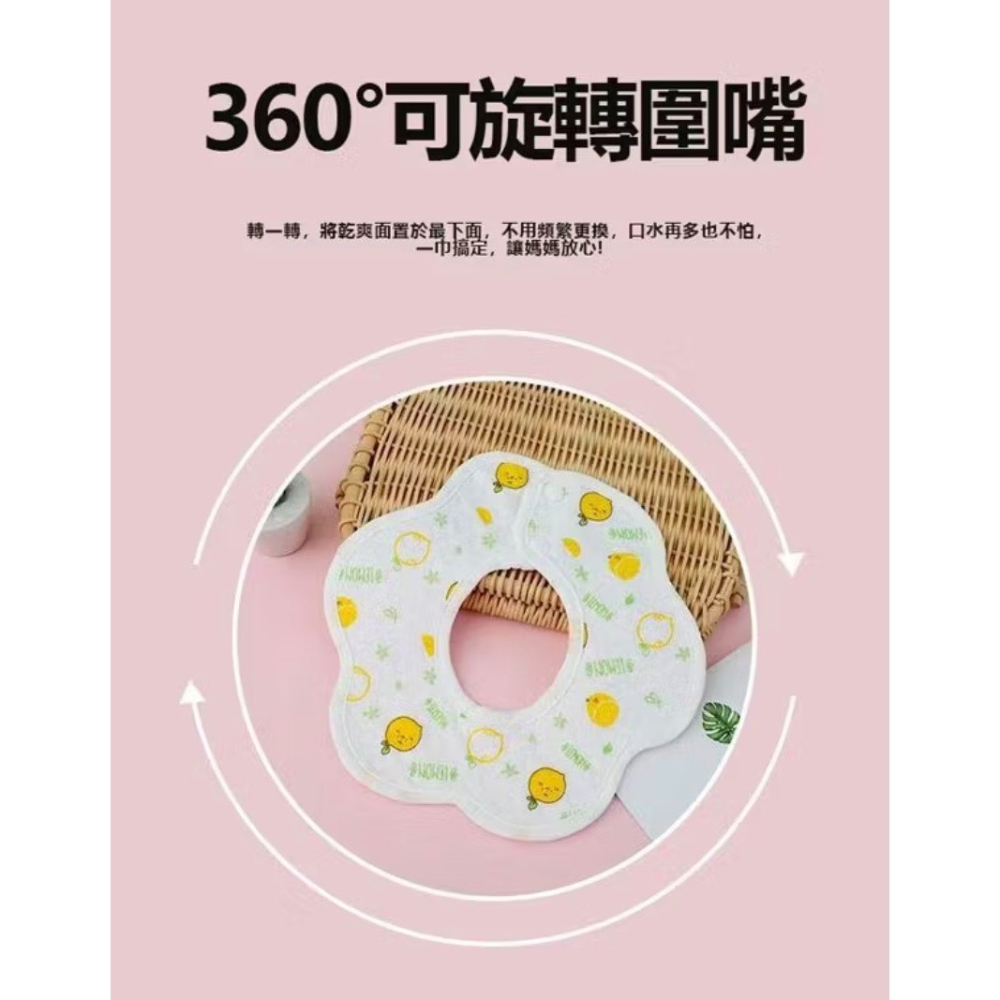 新生兒👶嬰幼兒 男女寶寶吸水力好 花邊圍兜  〝 有厚〞  隨機  隨機-細節圖3