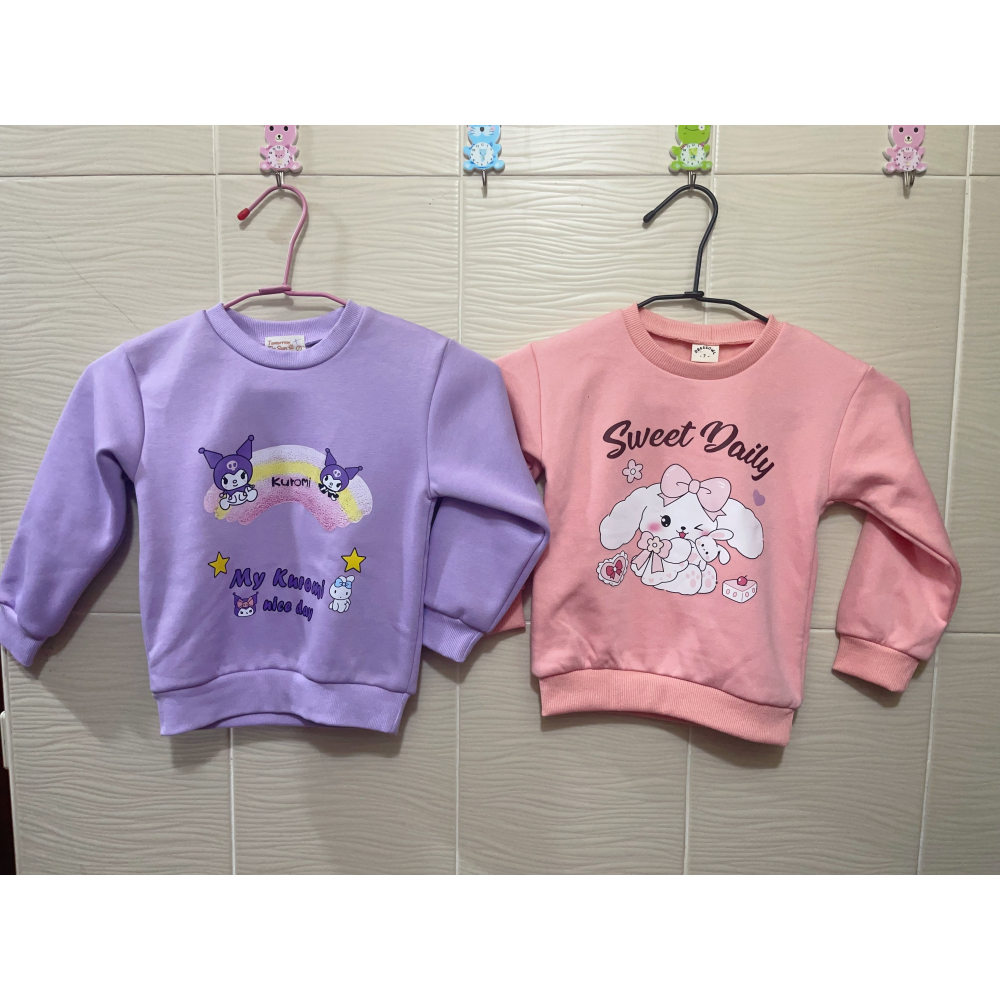 嬰幼兒 👶 女寶寶 女童〝刷毛〞長袖上衣-細節圖3