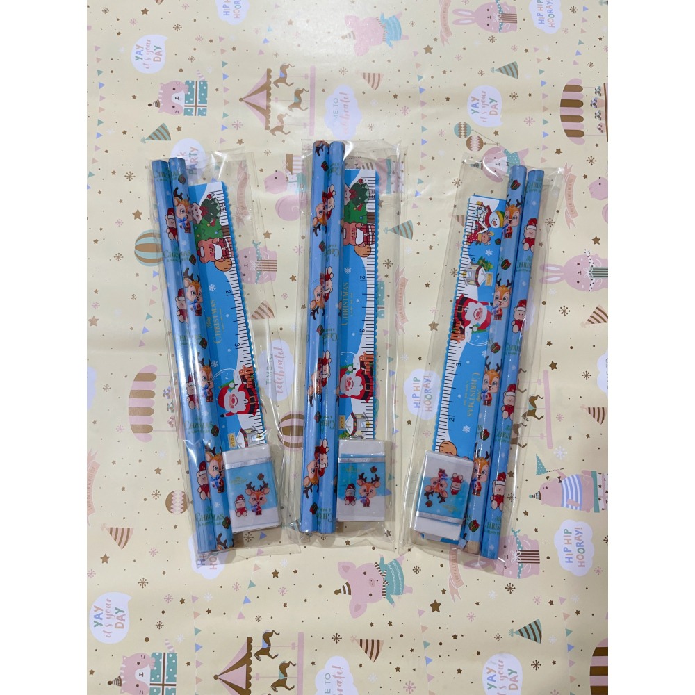幼兒  兒童 新生入學 文具3件套組 ( 鉛筆*2 / 橡皮擦*1 / 尺*1 )-細節圖4