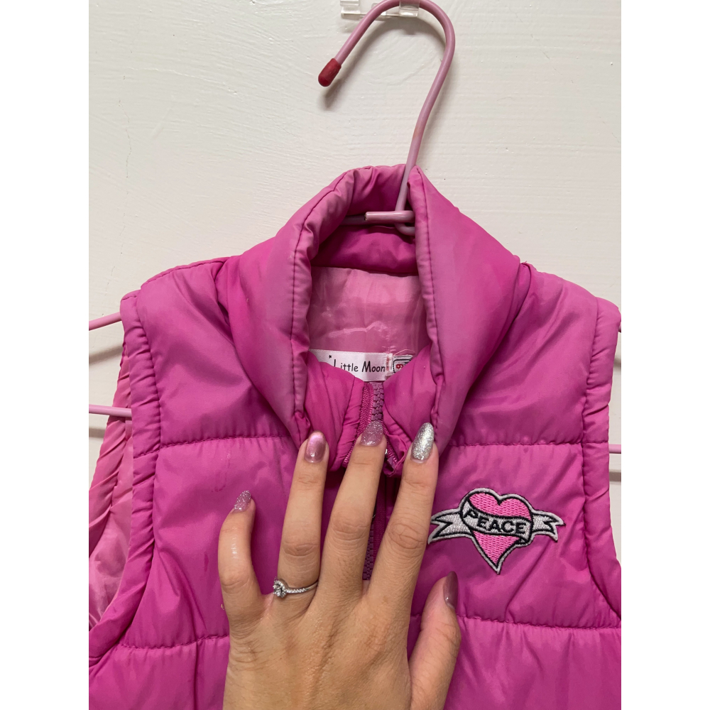 🌺 女童秋冬背心  約身高 :  100-110  ( 9.5 成新  9 成新 )-細節圖2