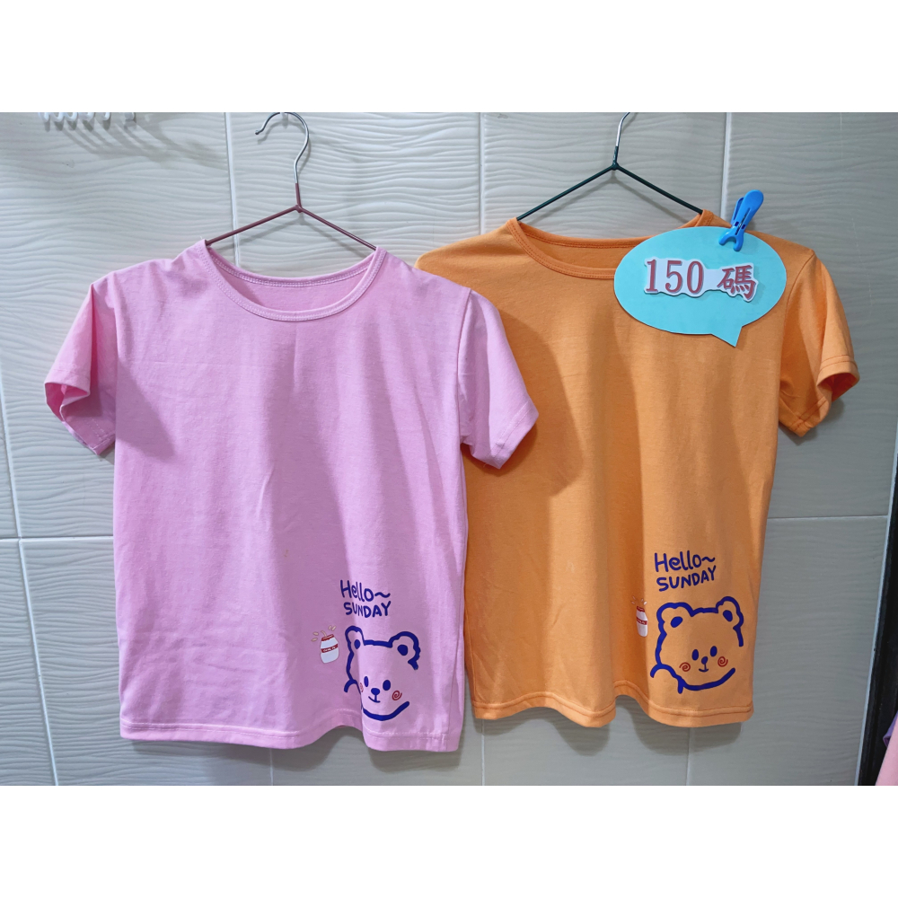 嬰幼兒 👶 女寶寶素面短袖上衣 沒有污漬     ^ 95成新 ^-細節圖2