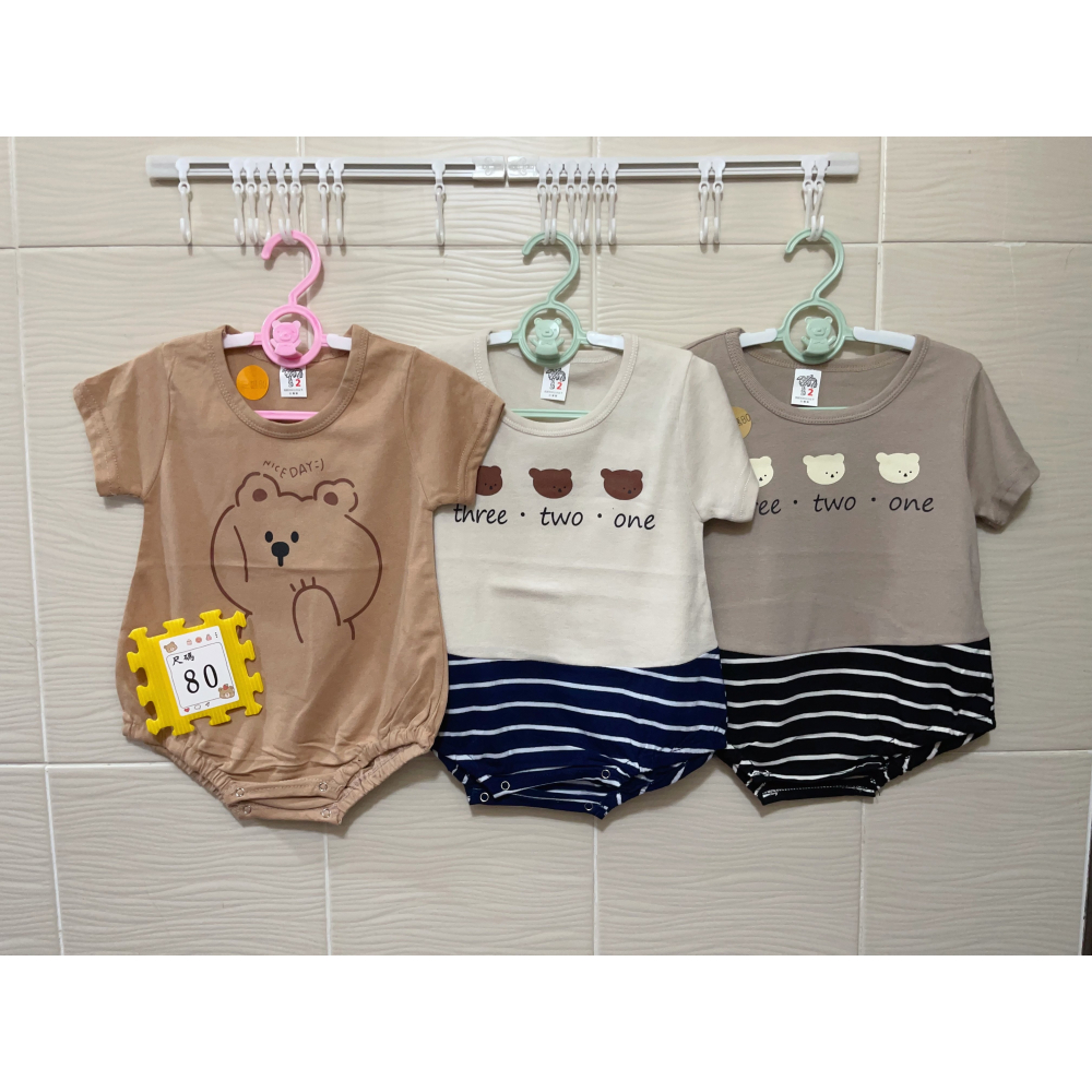 新生兒👶嬰幼兒 男女寶寶短袖包屁衣-細節圖2