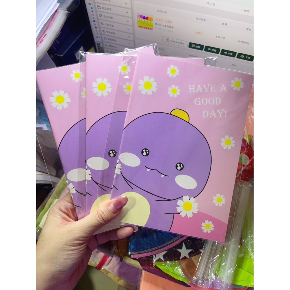 記事本 筆記本 可愛筆記本 卡通筆記本 ins風筆記本  小恐龍筆記本 32k  145*207-細節圖2