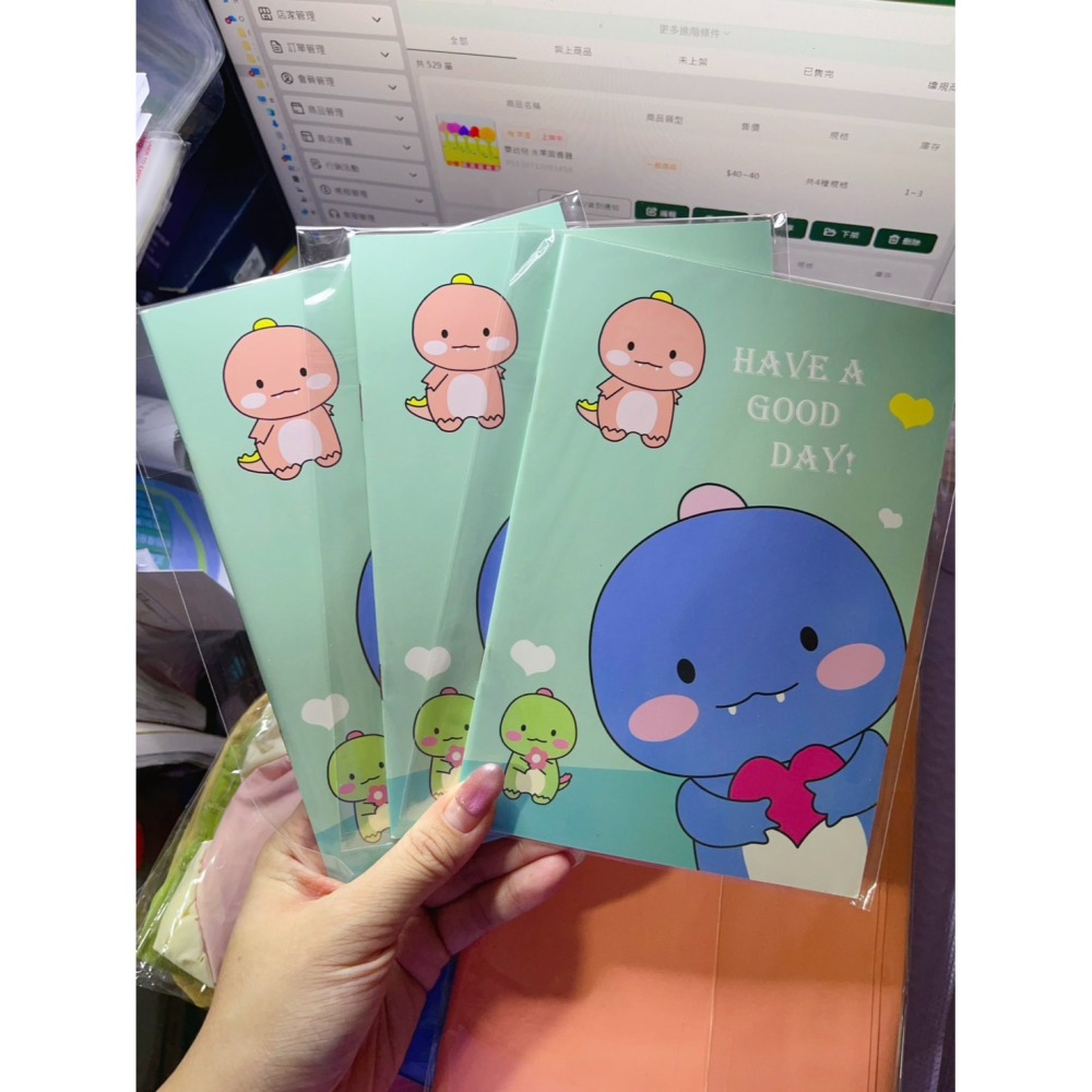 記事本 筆記本 可愛筆記本 卡通筆記本 ins風筆記本  小恐龍筆記本 32k  145*207-細節圖3