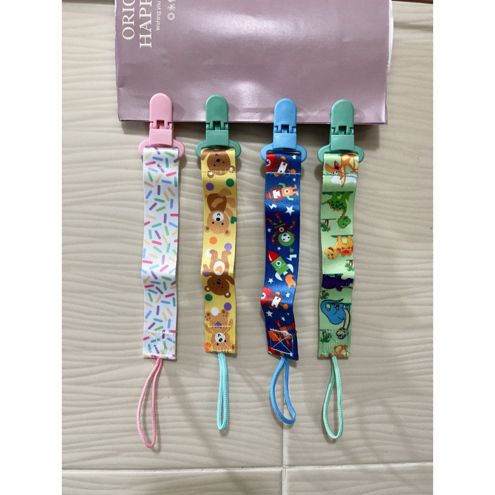 安撫奶嘴牙膠玩具防掉鍊/防掉鍊/奶嘴帶/奶嘴防掉夾/奶嘴夾  〝 不可調 〞-細節圖3