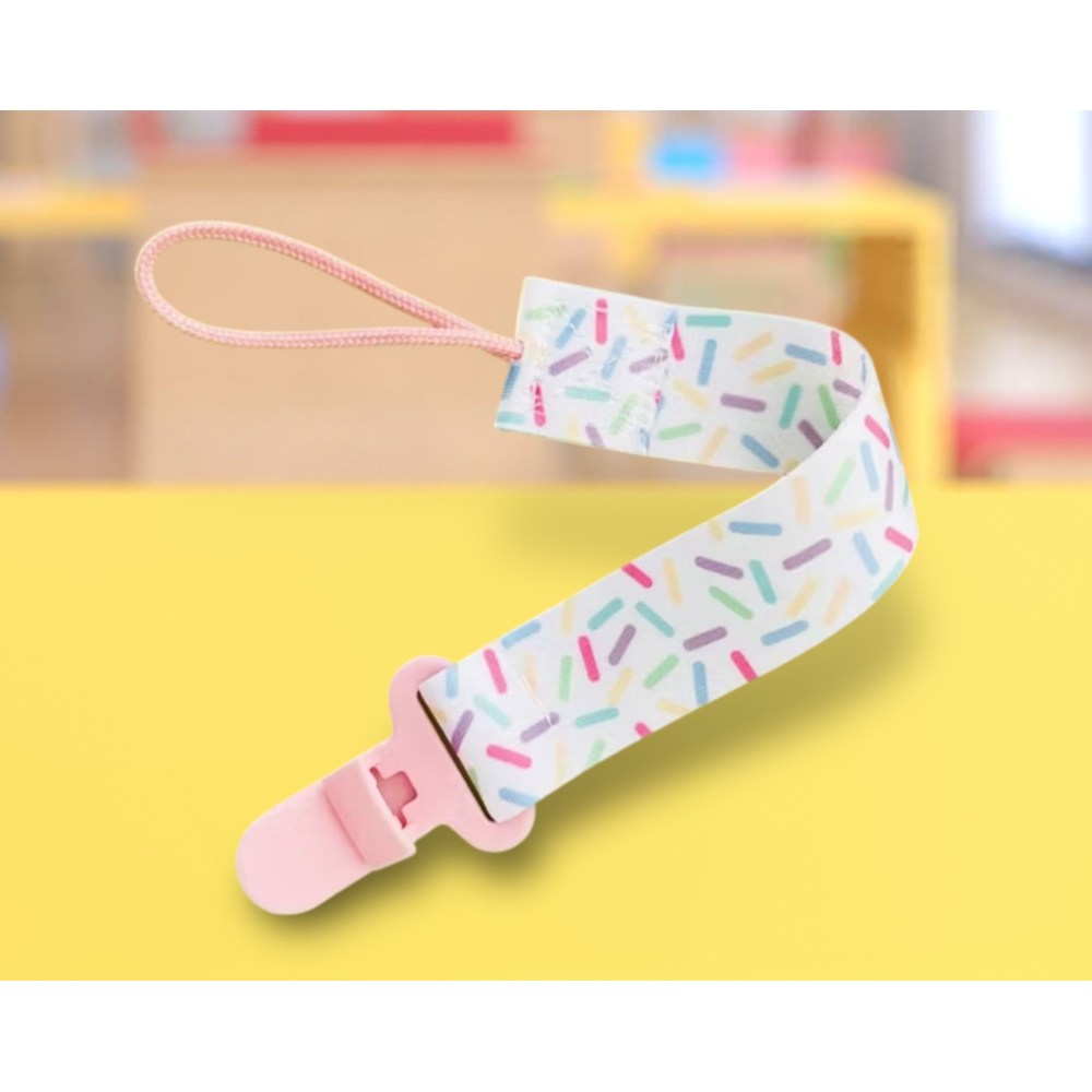 安撫奶嘴牙膠玩具防掉鍊/防掉鍊/奶嘴帶/奶嘴防掉夾/奶嘴夾  〝 不可調 〞-規格圖4