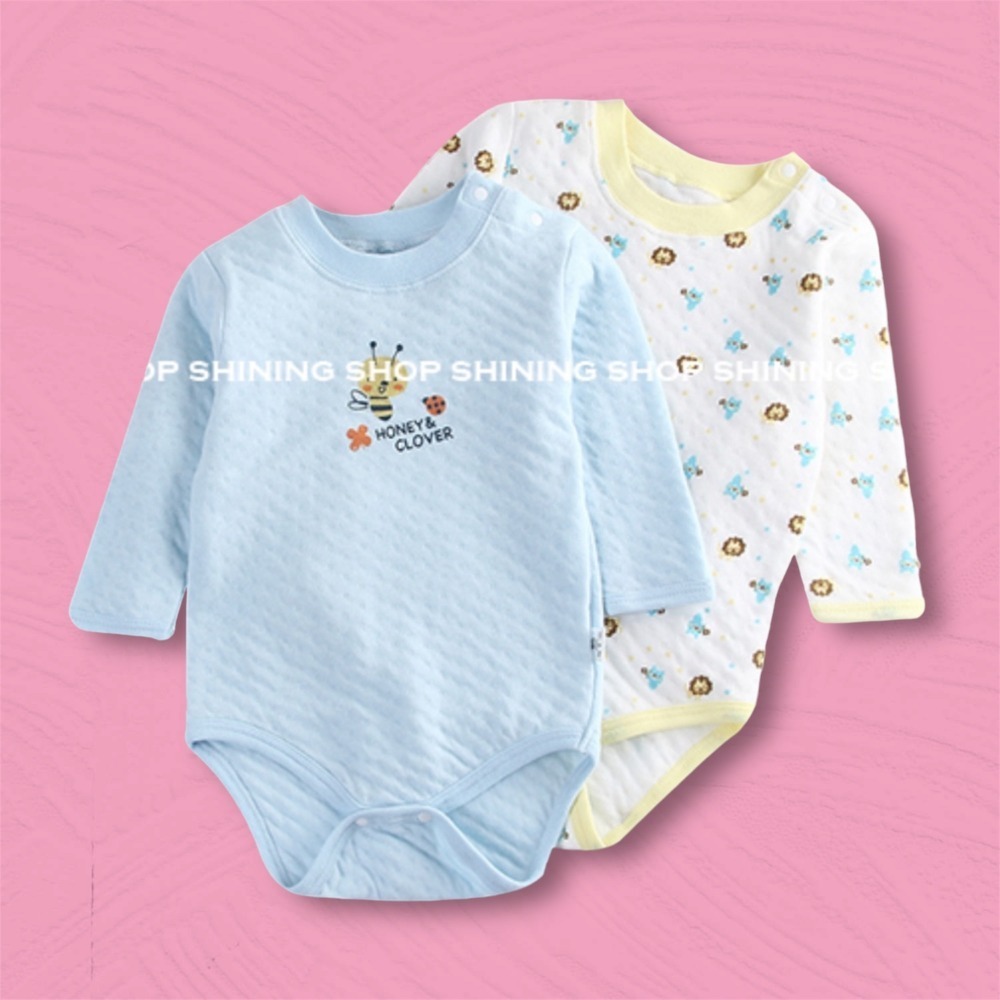 嬰幼兒  👶 男女寶寶純棉長袖包屁衣  〝 有肩釦 〞 尺碼 80-規格圖2