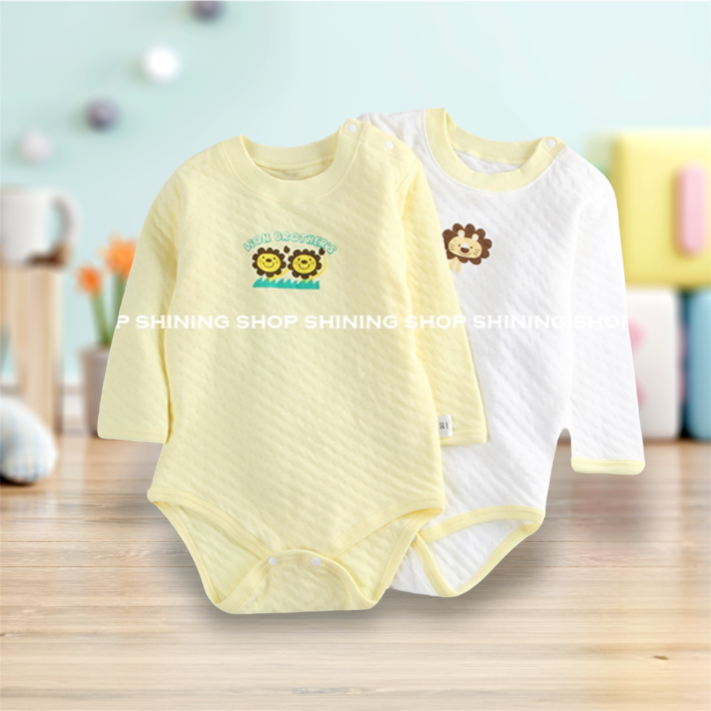 嬰幼兒  👶 男女寶寶純棉長袖包屁衣  〝 有肩釦 〞 尺碼 80-規格圖2