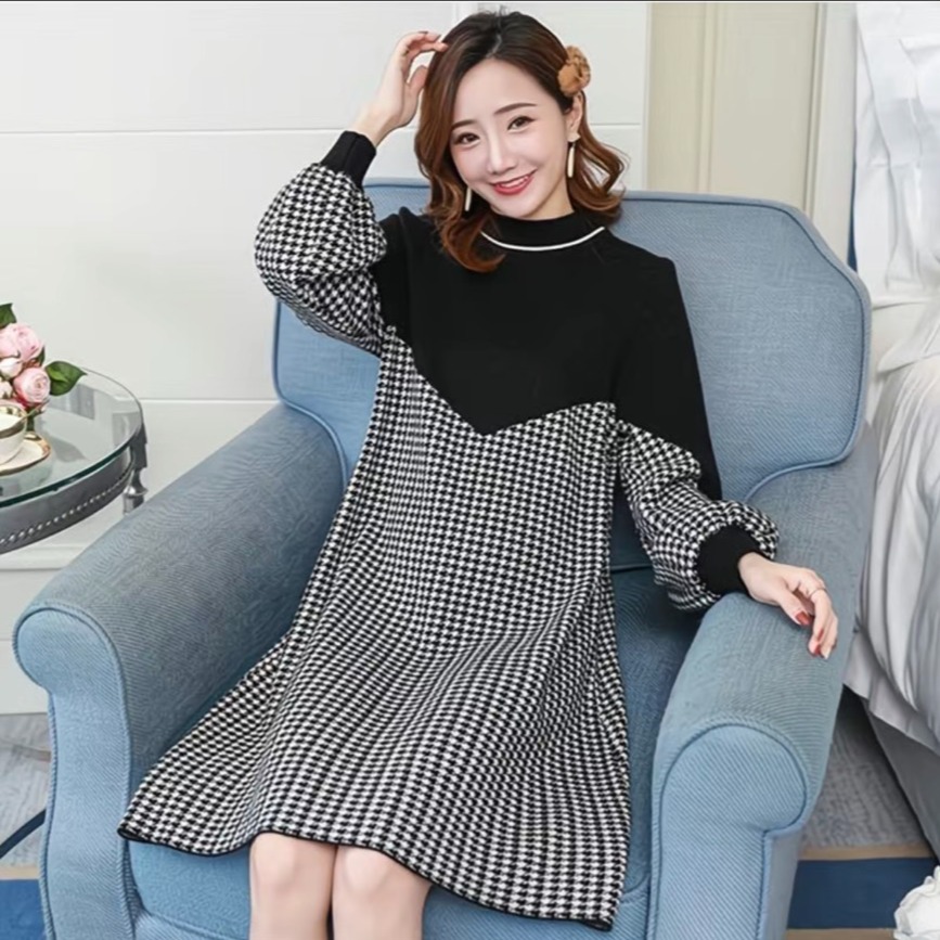 氣質 孕婦裙 秋冬孕婦中長款洋裝-細節圖2