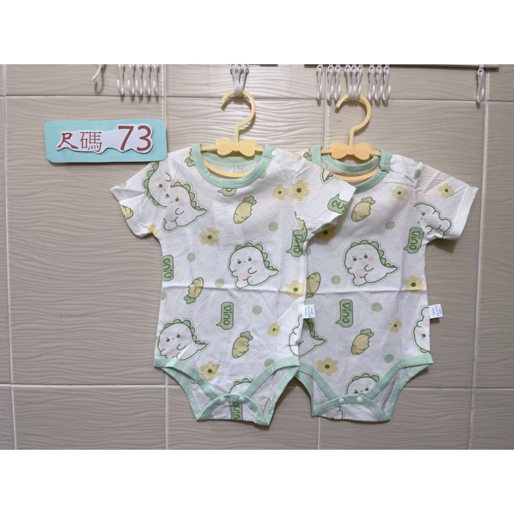 新生兒👶嬰幼兒 男女寶寶短袖網眼包屁衣-規格圖2