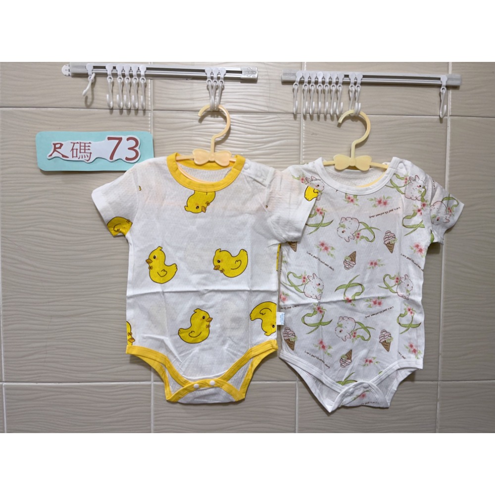 新生兒👶嬰幼兒 男女寶寶短袖網眼包屁衣-規格圖2