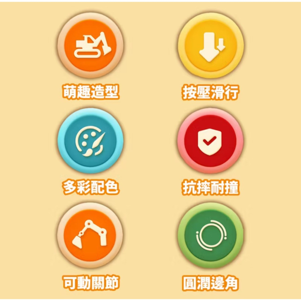 按壓工程車 工程車玩具 慣性車益智 玩具車 滑行玩具 兒童玩具 迴力車 挖掘機 壓路機 造夢小分隊-細節圖2