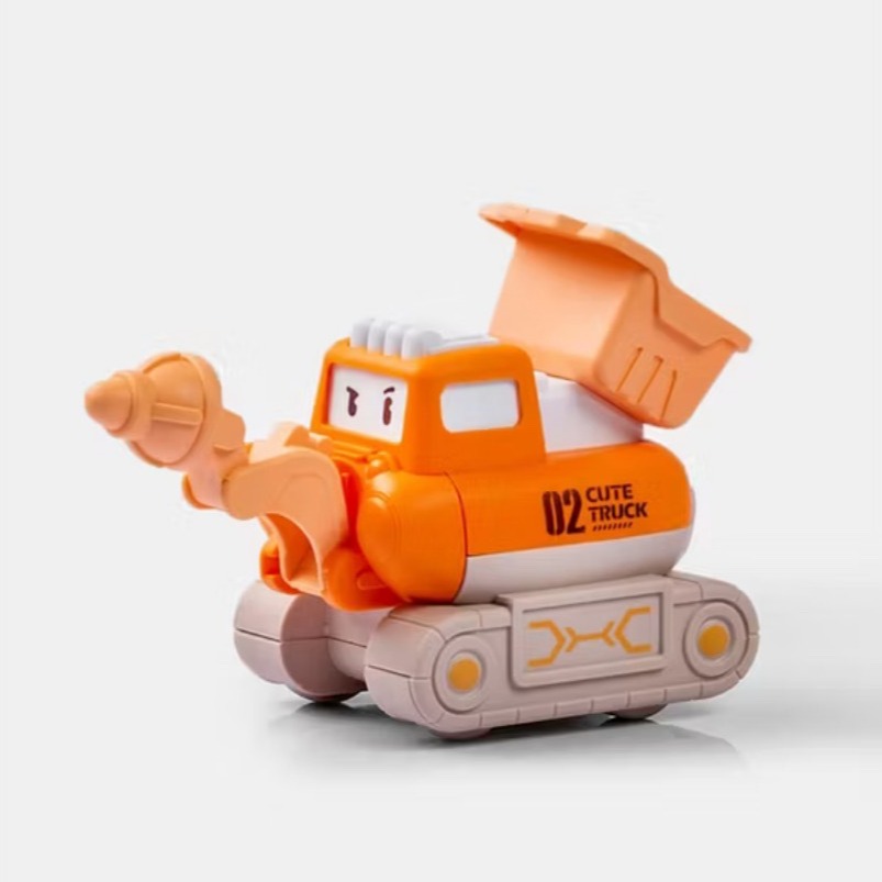 按壓工程車 工程車玩具 慣性車益智 玩具車 滑行玩具 兒童玩具 迴力車 挖掘機 壓路機 造夢小分隊-細節圖7