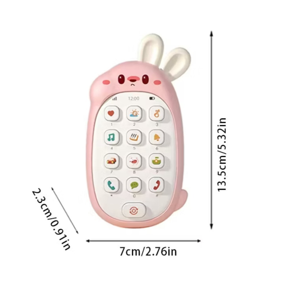 嬰幼兒兔子手機 可啃咬音樂玩具 多模式多按鍵-細節圖5