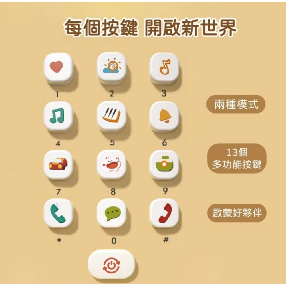 嬰幼兒兔子手機 可啃咬音樂玩具 多模式多按鍵-細節圖7