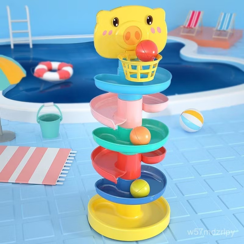 嬰幼兒 早教軌道轉轉樂小豬滑球塔-細節圖3