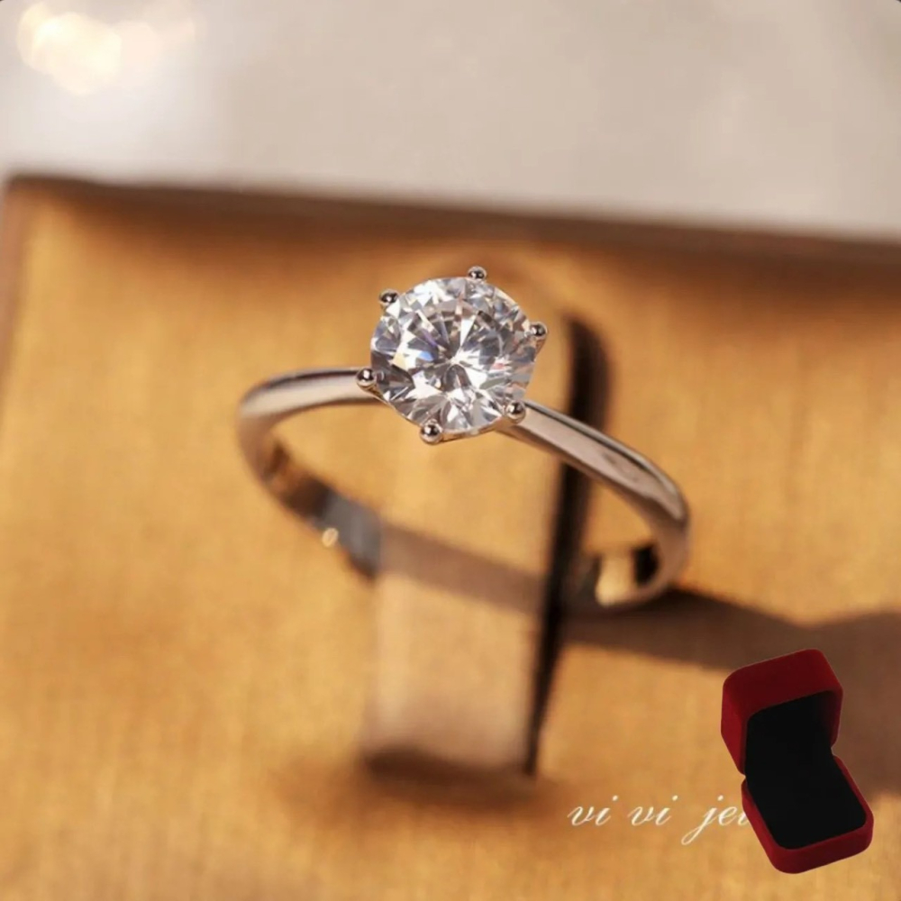 霸氣莫桑石 戒指  ( 戒圍 可調 )    有附盒子-細節圖2