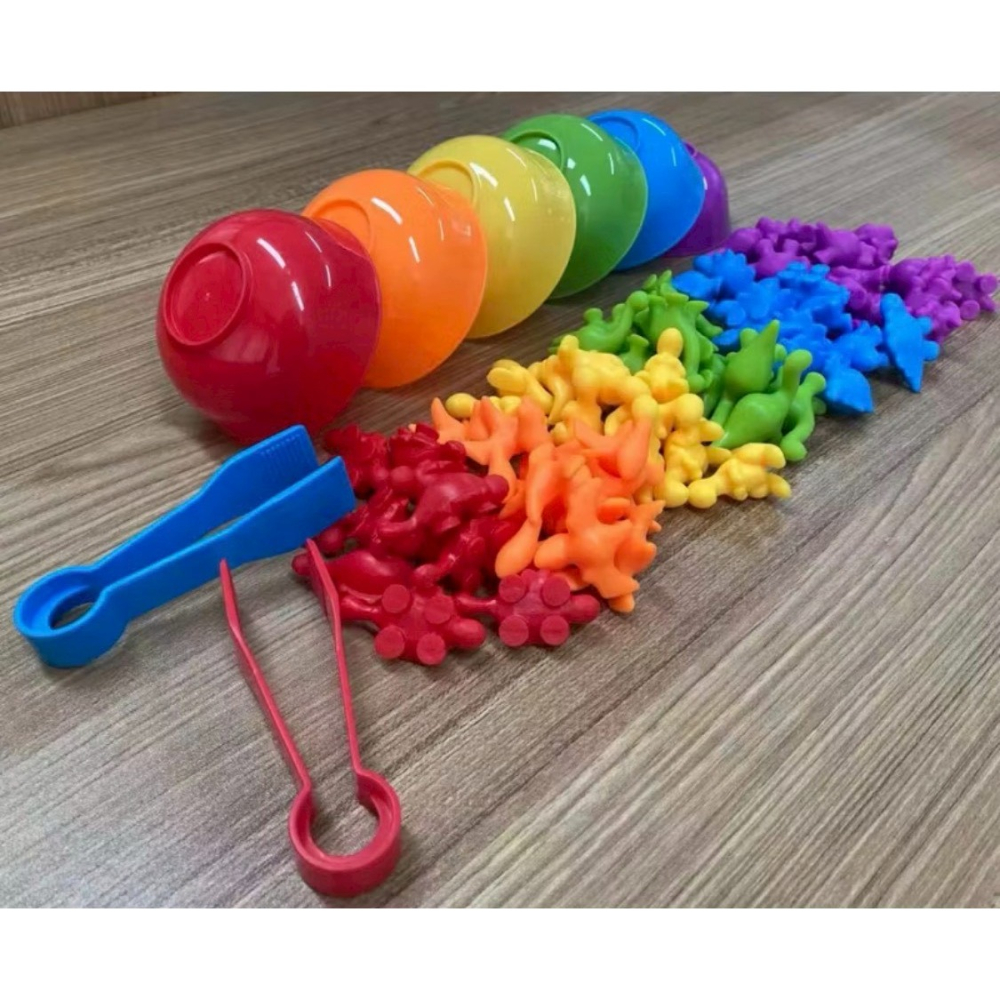 蒙特梭利  兒童彩色遊戲  顏色分類  手眼協調-細節圖2