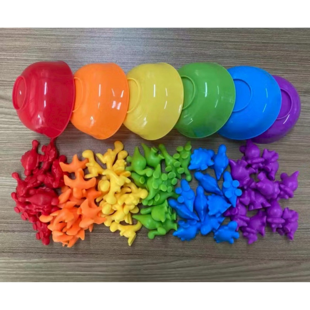 蒙特梭利  兒童彩色遊戲  顏色分類  手眼協調-細節圖3