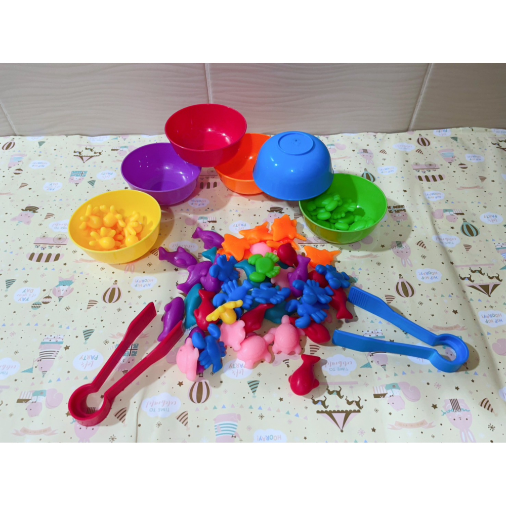 蒙特梭利  兒童彩色遊戲  顏色分類  手眼協調-細節圖4