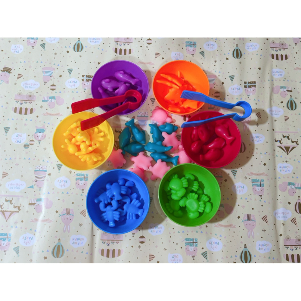 蒙特梭利  兒童彩色遊戲  顏色分類  手眼協調-細節圖5