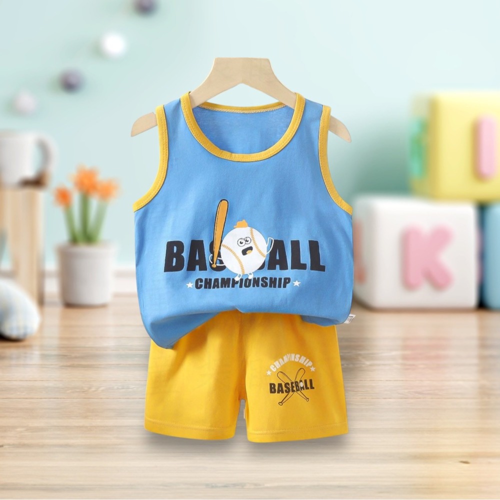 男童夏天無袖套裝  ( 上衣+褲子 ) 組-細節圖6