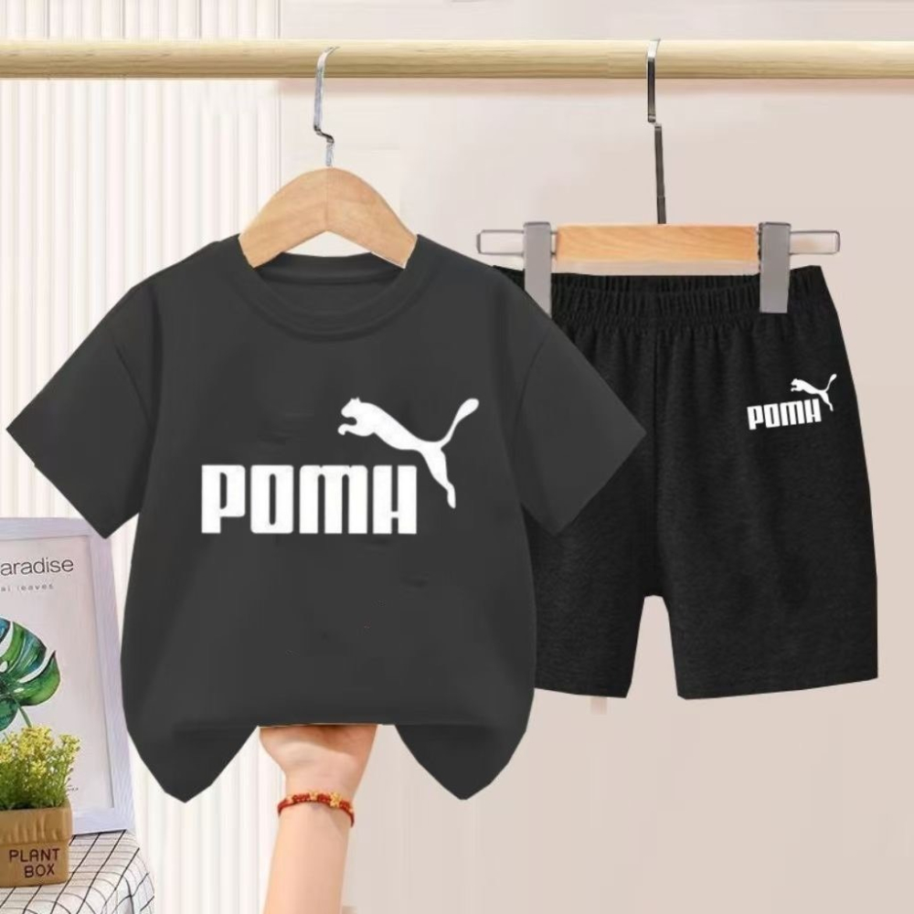 男女兒童運動短袖套裝兩件套 潮男套裝-細節圖3