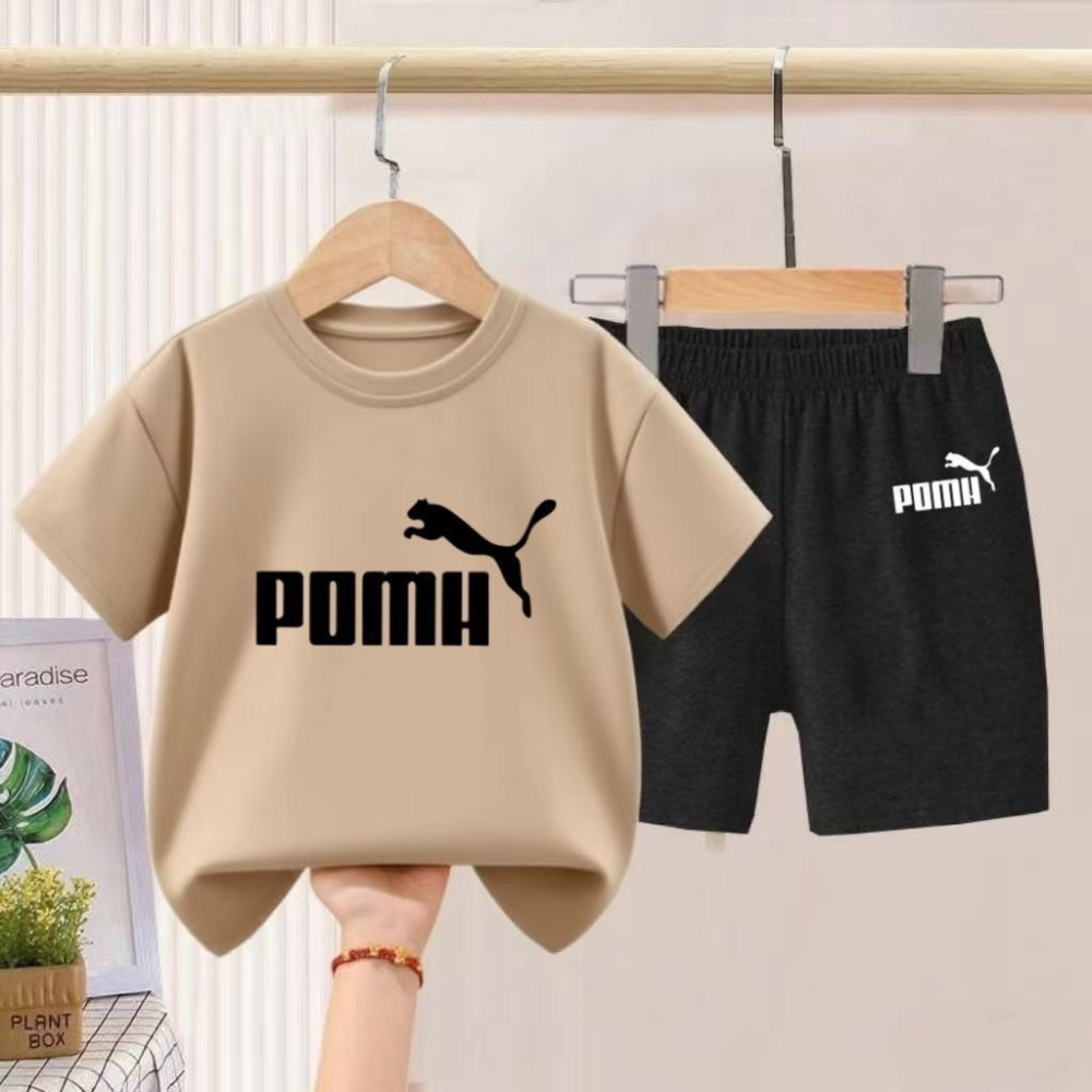 男女兒童運動短袖套裝兩件套 潮男套裝-細節圖5