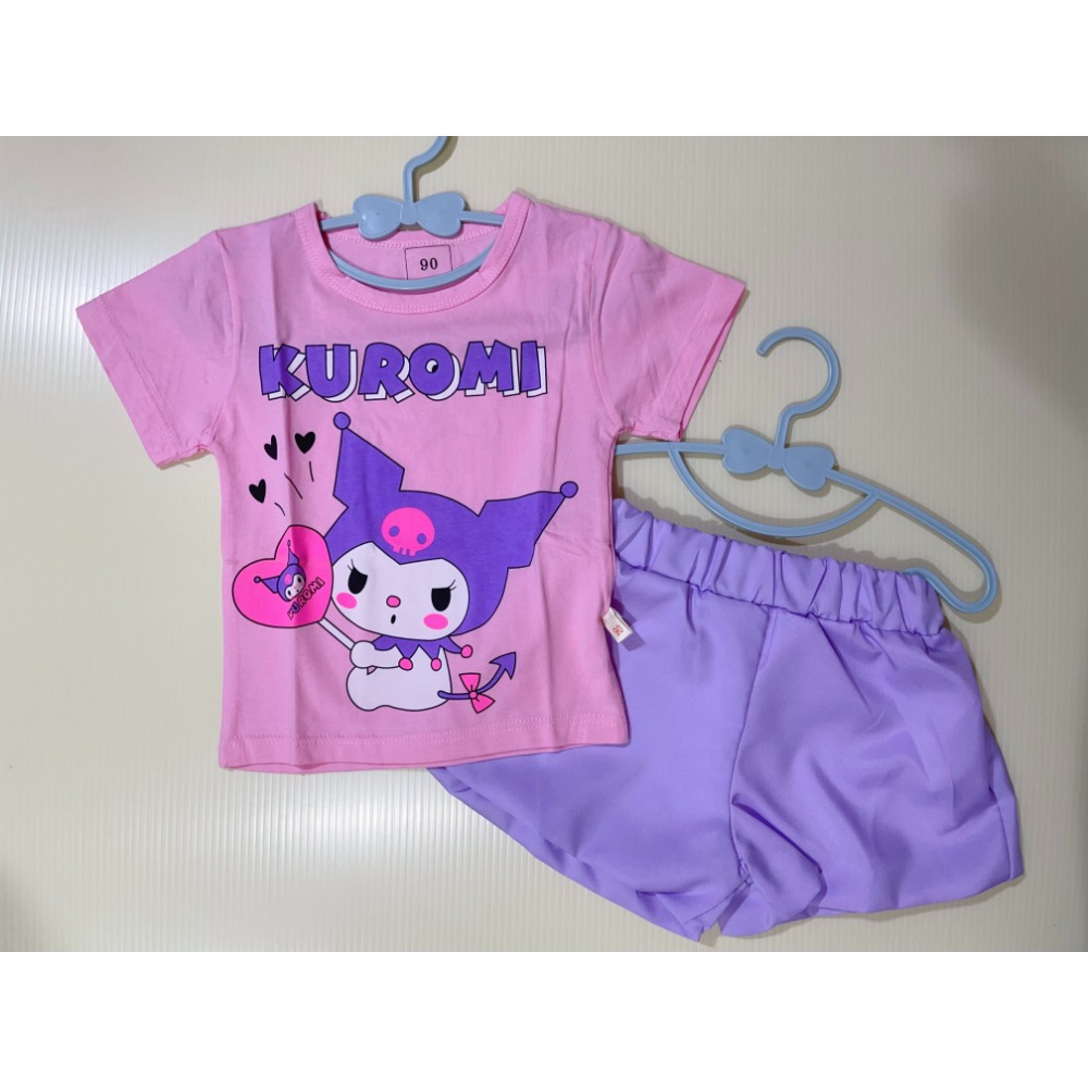 甜美女童荷葉領套裝 （上衣+褲子）-規格圖2