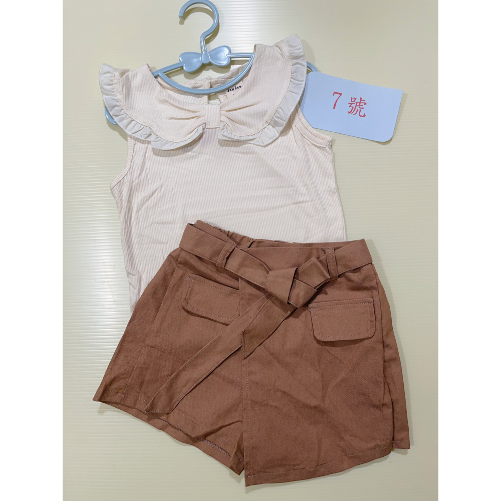 甜美可愛風 兩件式 套裝 （上衣+褲裙）-細節圖4