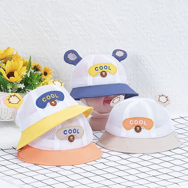 嬰幼兒 漁夫帽網眼透氣寶寶防曬遮陽帽   0-3歲 ( 46-52cm )-細節圖2