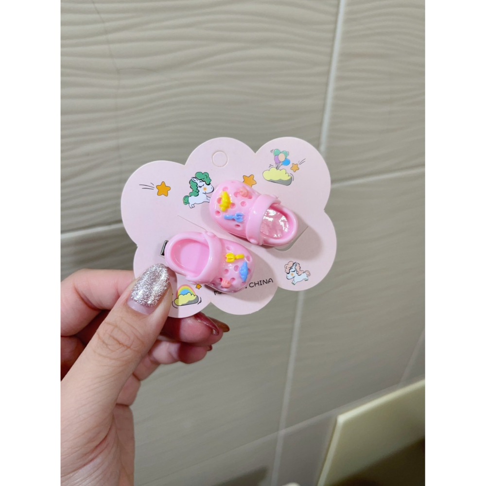 〝現貨〞  呆萌可愛洞洞拖鞋髮夾搞怪卡通髮卡少女學生閨蜜海邊夾子髮飾新人禮-細節圖7