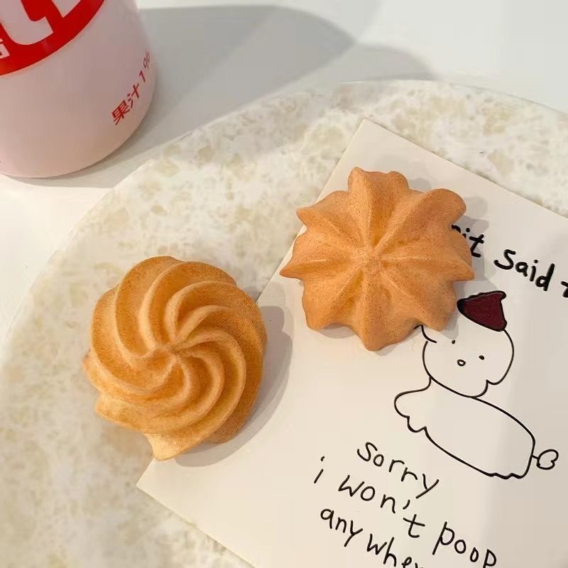 〝現貨 〞創意爆款精緻仿真趣味曲奇餅乾可愛食玩日系裝飾輕奢 個性發卡 個性髮夾-細節圖3