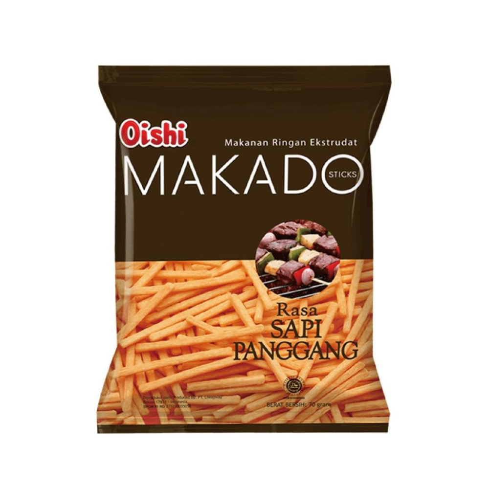 【快速出貨】Oishi MAKADO 薯條餅乾 烤牛肉風味 牛肉 薯條 印尼 薯片 洋芋片 特價 新品 BBQ 現貨-細節圖2