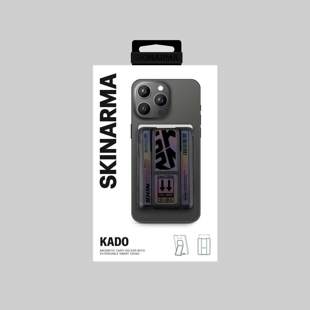 SKINARMA  Kado 磁吸卡夾支架可插卡 MagSafe 磁吸 折疊支架 卡套支架 3M 背貼支架 卡包支架-細節圖11