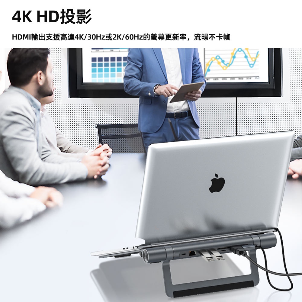 ACEFAST 多功能HUB筆電支架E5 PLUS  8 合1 USB-C HUB-台灣總代理公司貨兩年保固-現貨-細節圖6