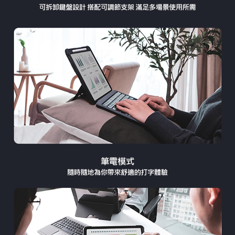 NILLKIN 悍能鍵盤套適用iPad10.9 2020/Air4/Pro11/2021 10.2-按鍵有注音標示-現貨-細節圖3