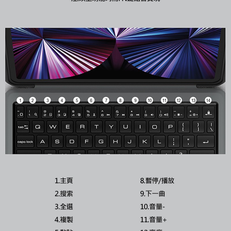 NILLKIN 悍能鍵盤套適用iPad10.9 2020/Air4/Pro11/2021 10.2-按鍵有注音標示-現貨-細節圖11