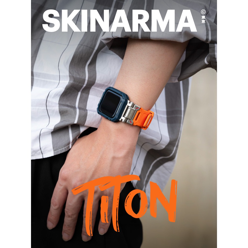 SKINARMA Titon Ultra Apple Watch 不鏽鋼矽膠錶帶 44/45/49mm 共用款-細節圖3