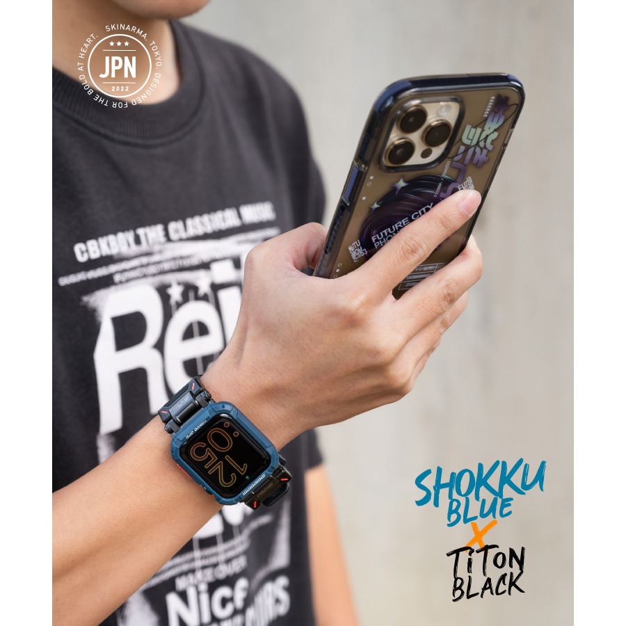 SKINARMA Titon Ultra Apple Watch 不鏽鋼矽膠錶帶 44/45/49mm 共用款-細節圖6