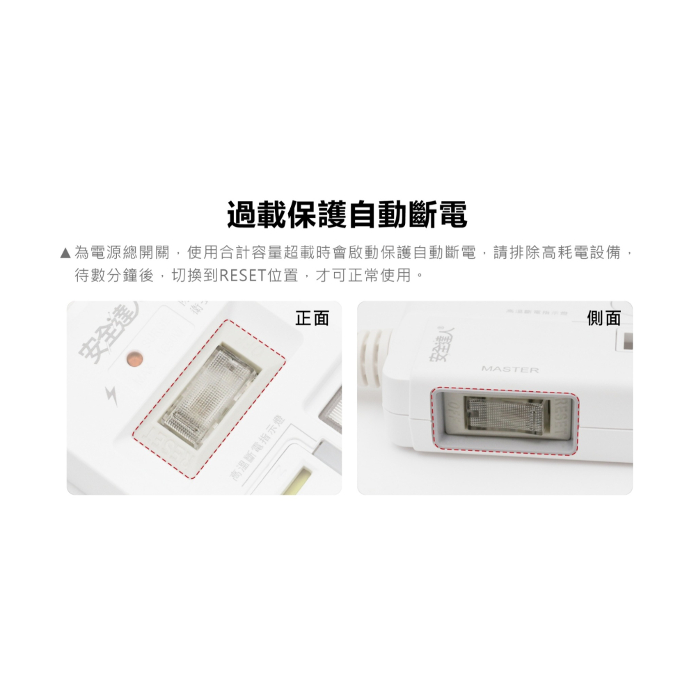 Palladium帕拉丁 C-67PLC 4開3插3P TYPE-C PD45W + QC3.0 USB氮化鎵快充延長線-細節圖6