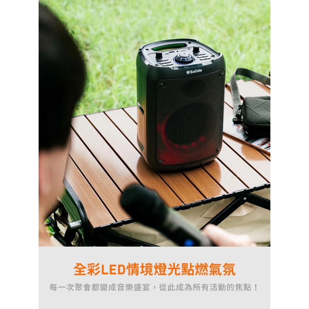 SOLiDE 多用途卡拉OK擴音機 SOL-602 雙人無線KTV 藍芽麥克風 家庭KTV 卡拉OK 藍芽音響-現貨免運-細節圖4