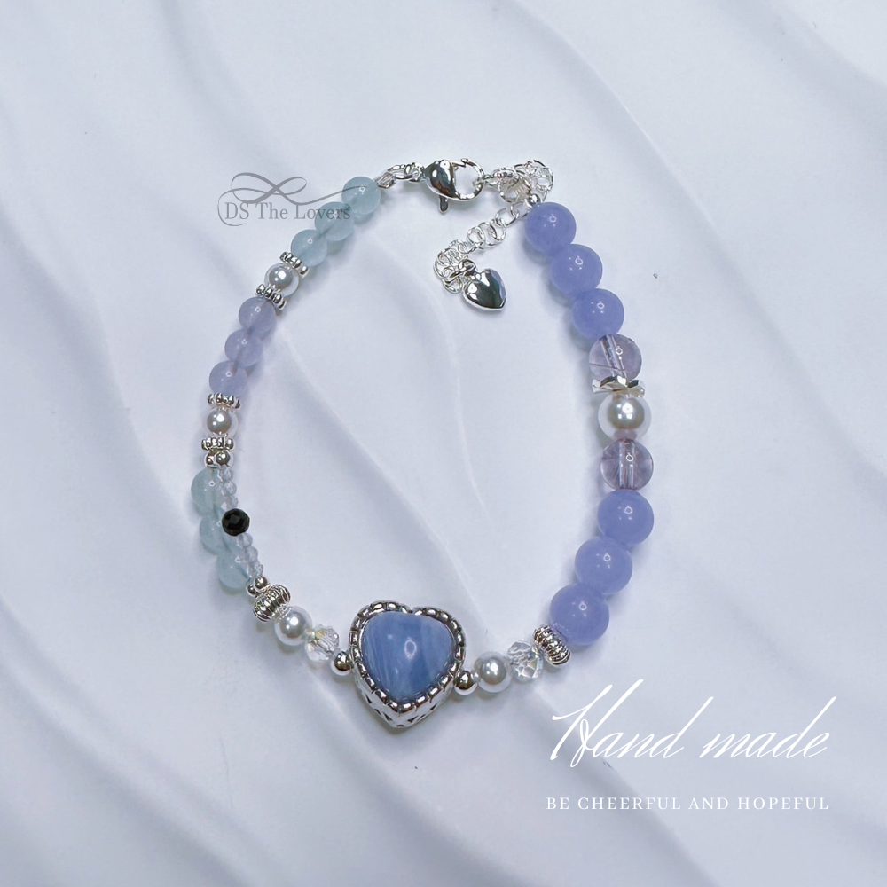 DS The Lovers 天然水晶設計款「海紫星語」水晶手鍊-細節圖2