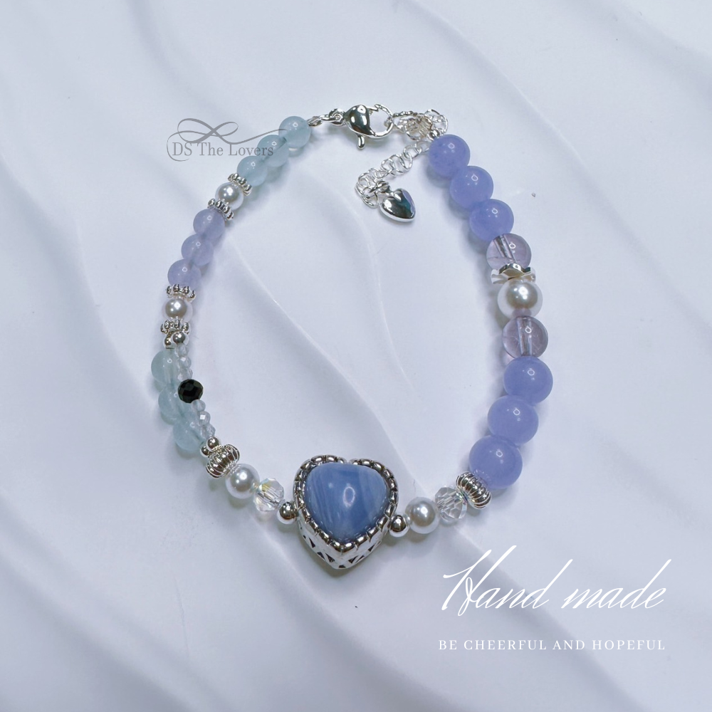 DS The Lovers 天然水晶設計款「海紫星語」水晶手鍊-細節圖3