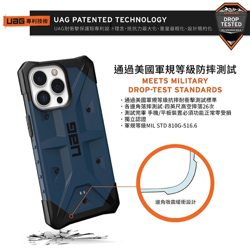 UAG  iPhone13 14 12 11 SE2 Pro max頂極款 耐衝擊軍規保護殼 實色款全透款 經典款防摔殼-細節圖4
