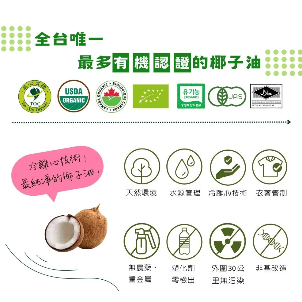 AgriLIFE有機冷壓初榨椰子油隨手包10ml*30入/有機認證/生酮飲食/防彈咖啡/隨身包-細節圖5